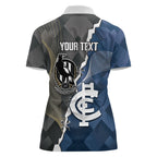 Carlton Collingwood Football Personalised Women Polo Shirt Blues Magpies Together Dynamic Style