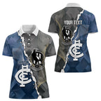 Carlton Collingwood Football Personalised Women Polo Shirt Blues Magpies Together Dynamic Style