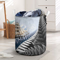 Personalised New Zealand Pakeha Laundry Basket Kiwi Silver Fern and Sailing Ship Compass