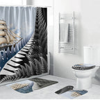 Personalised New Zealand Pakeha Bathroom Set Kiwi Silver Fern and Sailing Ship Compass