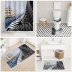 Personalised New Zealand Pakeha Bathroom Set Kiwi Silver Fern and Sailing Ship Compass