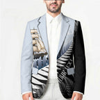 Personalised New Zealand Pakeha Blazer Kiwi Silver Fern and Sailing Ship Compass