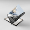 Personalised New Zealand Pakeha Canvas Wall Art Kiwi Silver Fern and Sailing Ship Compass