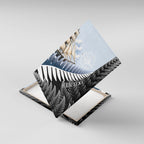 Personalised New Zealand Pakeha Canvas Wall Art Kiwi Silver Fern and Sailing Ship Compass