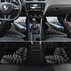 New Zealand Pakeha Car Mats Kiwi Silver Fern and Sailing Ship Compass