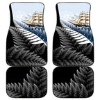 New Zealand Pakeha Car Mats Kiwi Silver Fern and Sailing Ship Compass