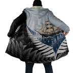 Personalised New Zealand Pakeha Cloak Kiwi Silver Fern and Sailing Ship Compass