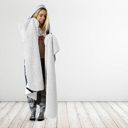 Personalised New Zealand Pakeha Hooded Blanket Kiwi Silver Fern and Sailing Ship Compass