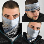 Personalised New Zealand Pakeha Neck Gaiter Kiwi Silver Fern and Sailing Ship Compass