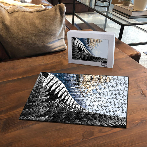 Personalised New Zealand Pakeha Puzzle Kiwi Silver Fern and Sailing Ship Compass