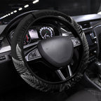 New Zealand Pakeha Steering Wheel Cover Kiwi Silver Fern and Sailing Ship Compass