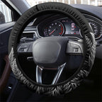 New Zealand Pakeha Steering Wheel Cover Kiwi Silver Fern and Sailing Ship Compass