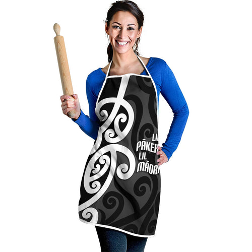 Lil Pakeha Lil Maori New Zealand Apron Kiwi Proud Mangopare Pattern