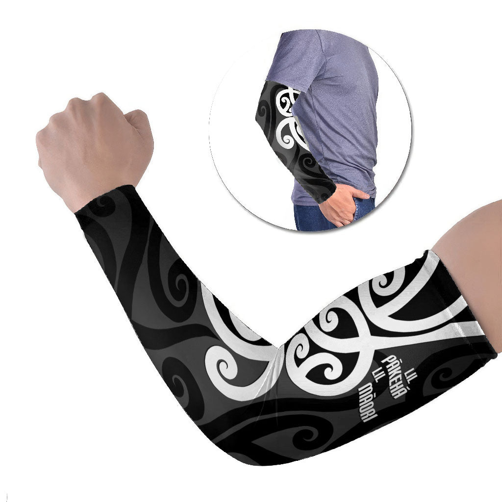 Lil Pakeha Lil Maori New Zealand Arm Sleeves Kiwi Proud Mangopare Pattern
