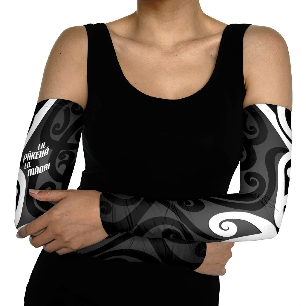 Lil Pakeha Lil Maori New Zealand Arm Sleeves Kiwi Proud Mangopare Pattern