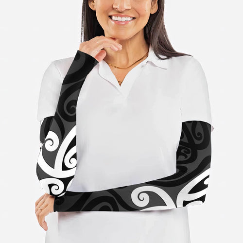 Lil Pakeha Lil Maori New Zealand Arm Sleeves Kiwi Proud Mangopare Pattern