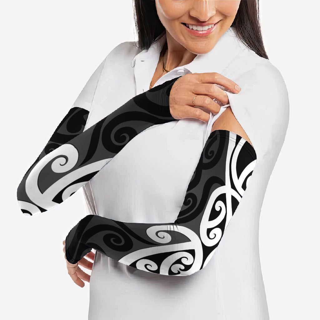 Lil Pakeha Lil Maori New Zealand Arm Sleeves Kiwi Proud Mangopare Pattern