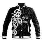 Lil Pakeha Lil Maori New Zealand Baseball Jacket Kiwi Proud Mangopare Pattern