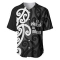 Lil Pakeha Lil Maori New Zealand Baseball Jersey Kiwi Proud Mangopare Pattern