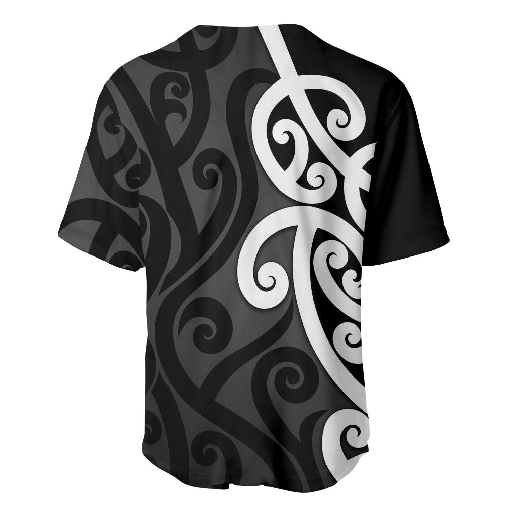 Lil Pakeha Lil Maori New Zealand Baseball Jersey Kiwi Proud Mangopare Pattern