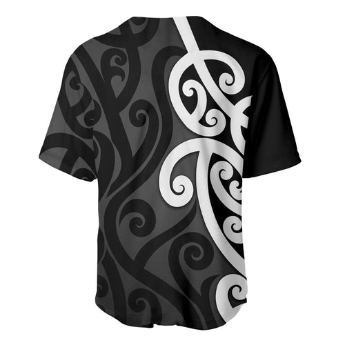 Lil Pakeha Lil Maori New Zealand Baseball Jersey Kiwi Proud Mangopare Pattern