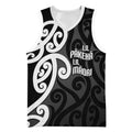 Lil Pakeha Lil Maori New Zealand Basketball Jersey Kiwi Proud Mangopare Pattern
