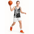 Lil Pakeha Lil Maori New Zealand Basketball Jersey Kiwi Proud Mangopare Pattern