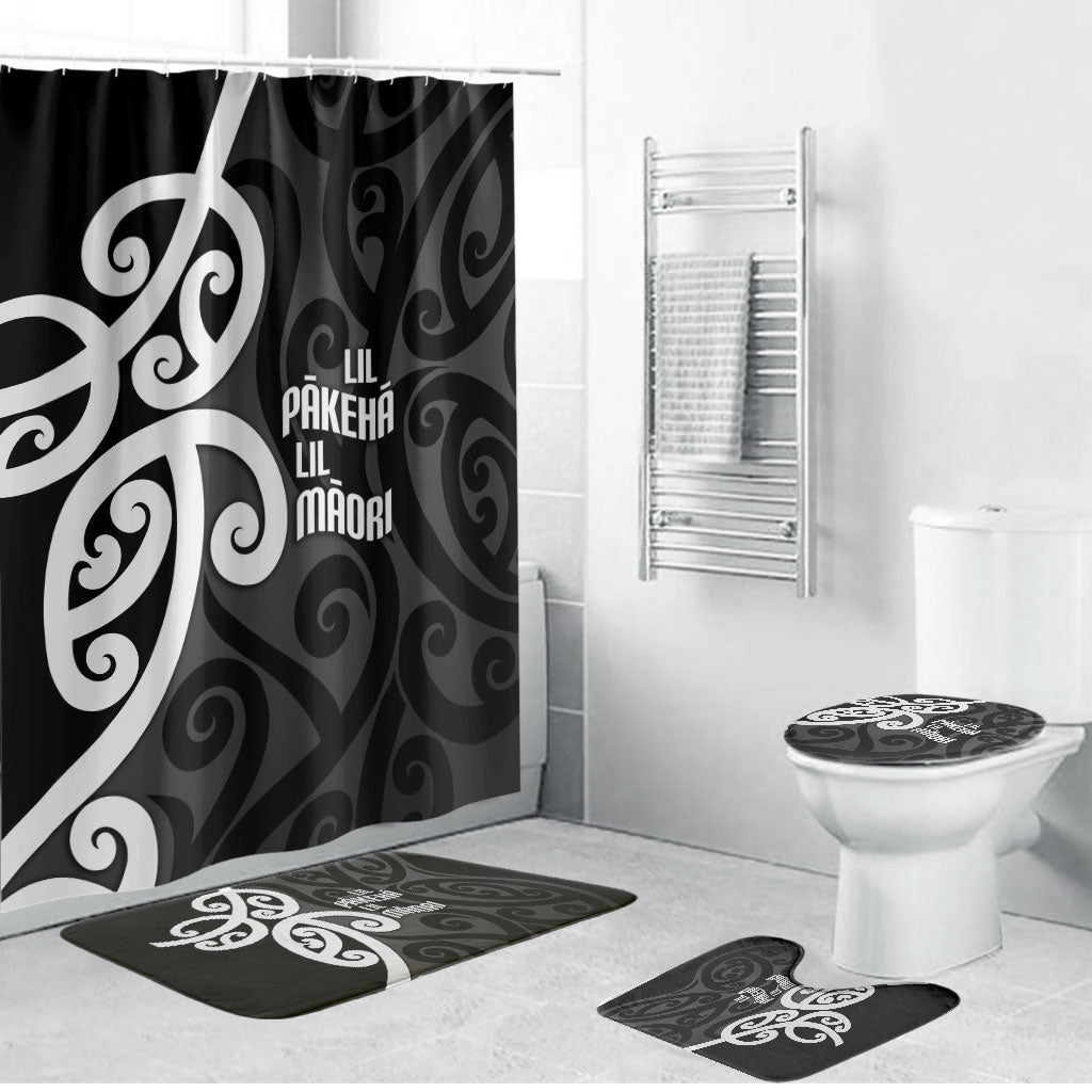 Lil Pakeha Lil Maori New Zealand Bathroom Set Kiwi Proud Mangopare Pattern