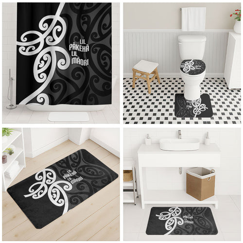 Lil Pakeha Lil Maori New Zealand Bathroom Set Kiwi Proud Mangopare Pattern