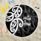 Lil Pakeha Lil Maori New Zealand Beach Blanket Kiwi Proud Mangopare Pattern