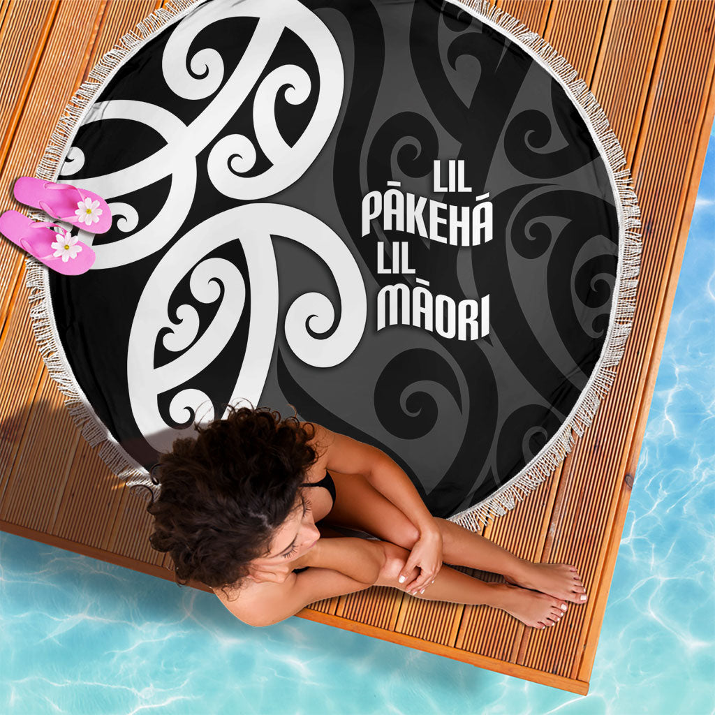Lil Pakeha Lil Maori New Zealand Beach Blanket Kiwi Proud Mangopare Pattern