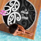 Lil Pakeha Lil Maori New Zealand Beach Blanket Kiwi Proud Mangopare Pattern