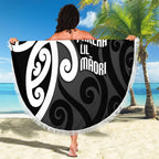 Lil Pakeha Lil Maori New Zealand Beach Blanket Kiwi Proud Mangopare Pattern