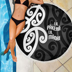 Lil Pakeha Lil Maori New Zealand Beach Blanket Kiwi Proud Mangopare Pattern
