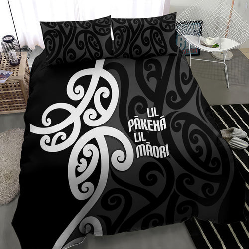 Lil Pakeha Lil Maori New Zealand Bedding Set Kiwi Proud Mangopare Pattern