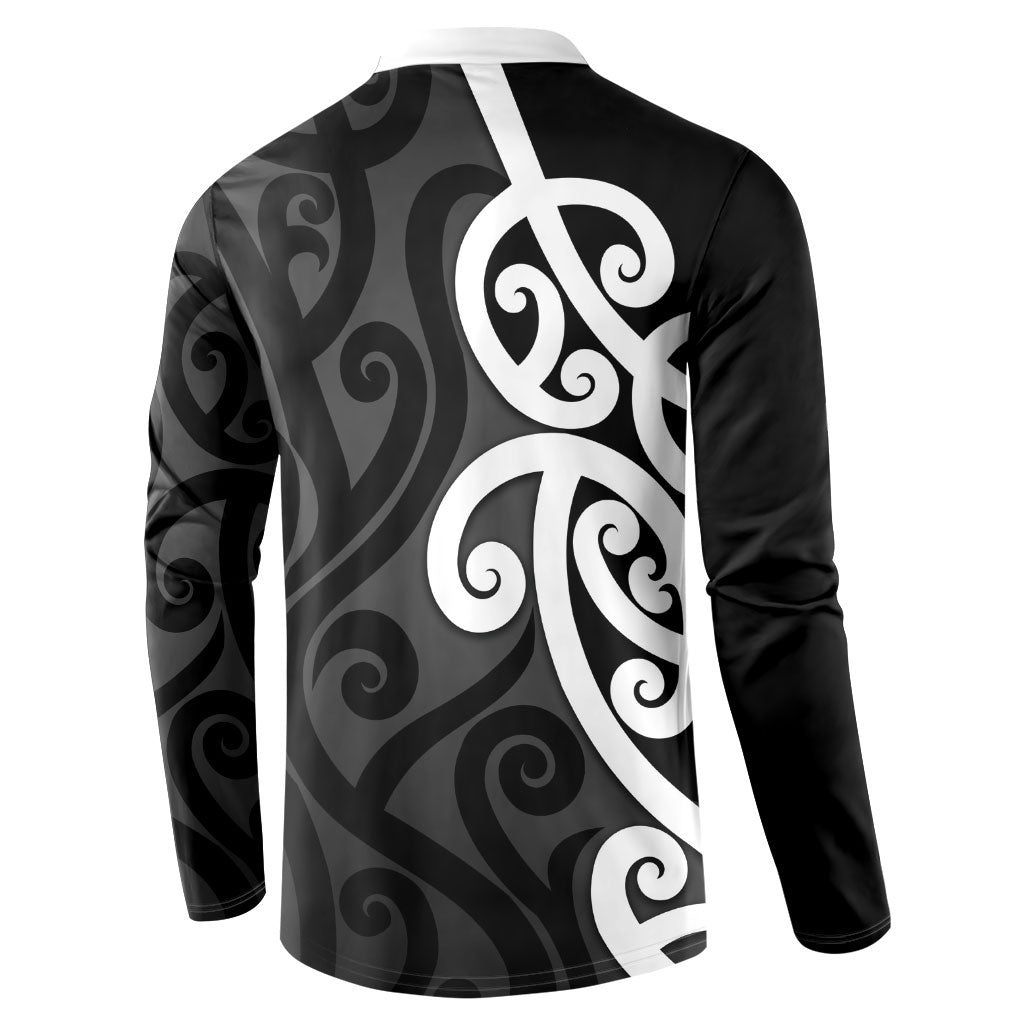 Lil Pakeha Lil Maori New Zealand Button Sweatshirt Kiwi Proud Mangopare Pattern
