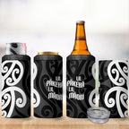 Lil Pakeha Lil Maori New Zealand 4 in 1 Can Cooler Tumbler Kiwi Proud Mangopare Pattern