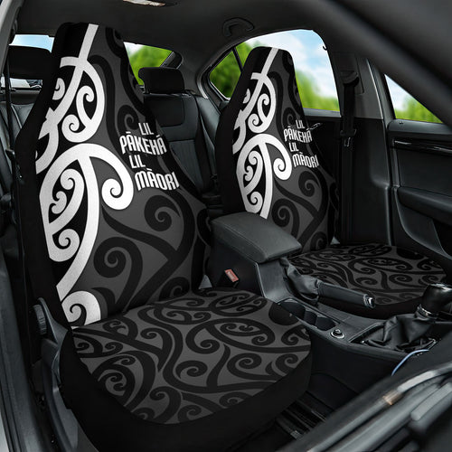 Lil Pakeha Lil Maori New Zealand Car Seat Cover Kiwi Proud Mangopare Pattern