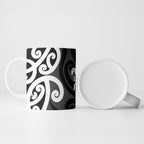 Lil Pakeha Lil Maori New Zealand Ceramic Mug Kiwi Proud Mangopare Pattern