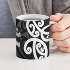 Lil Pakeha Lil Maori New Zealand Ceramic Mug Kiwi Proud Mangopare Pattern