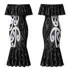 Lil Pakeha Lil Maori New Zealand Couples Matching Mermaid Dress and Hawaiian Shirt Kiwi Proud Mangopare Pattern
