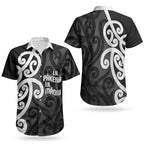 Lil Pakeha Lil Maori New Zealand Couples Matching Short Sleeve Bodycon Dress and Hawaiian Shirt Kiwi Proud Mangopare Pattern