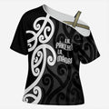 Lil Pakeha Lil Maori New Zealand Cross Shoulder Shirt Kiwi Proud Mangopare Pattern