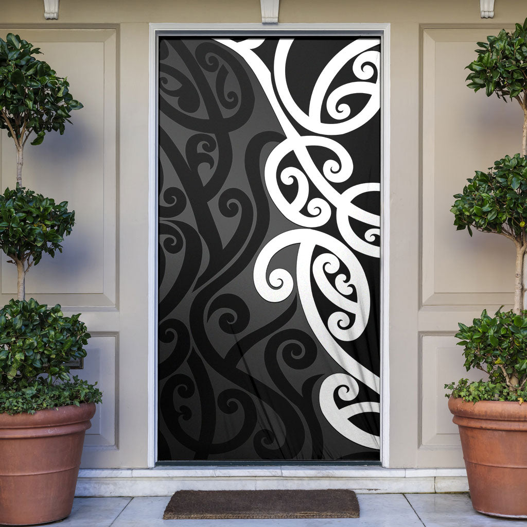 Lil Pakeha Lil Maori New Zealand Door Cover Kiwi Proud Mangopare Pattern