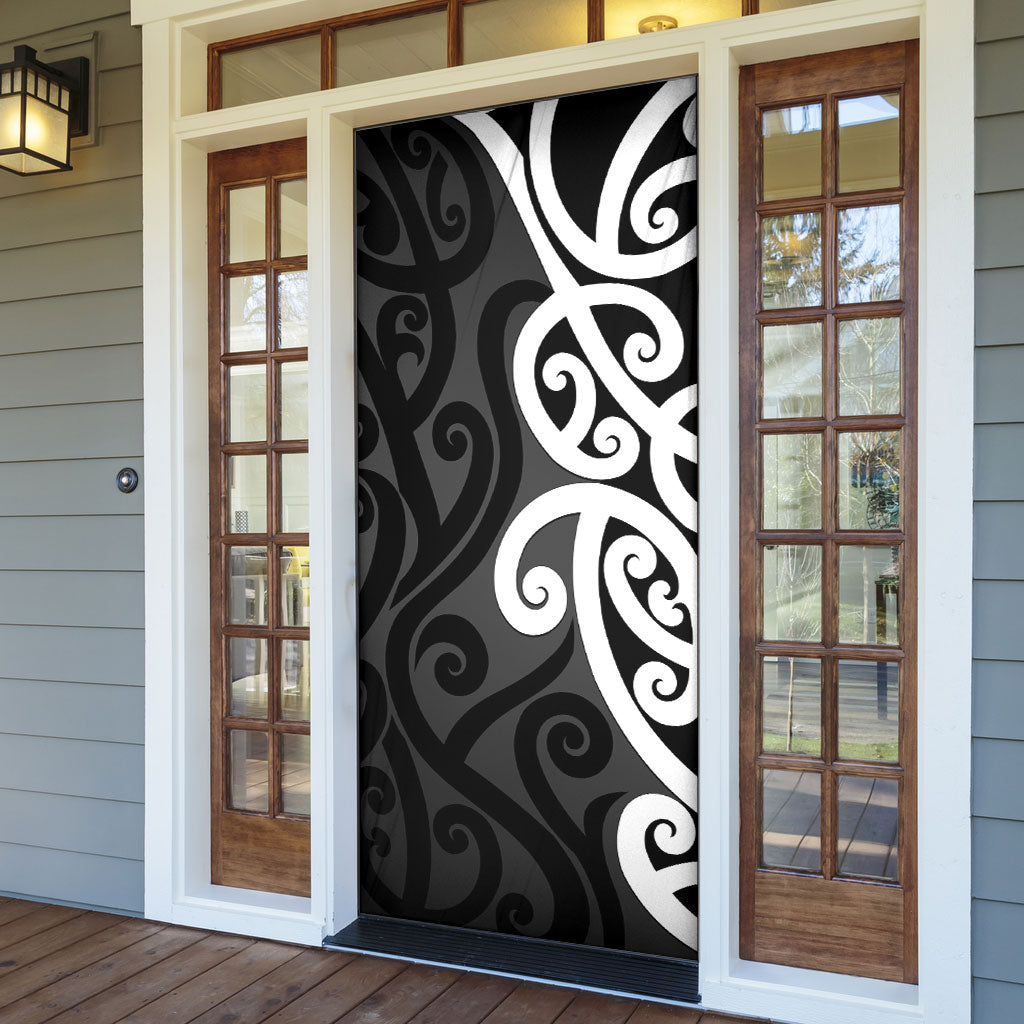 Lil Pakeha Lil Maori New Zealand Door Cover Kiwi Proud Mangopare Pattern