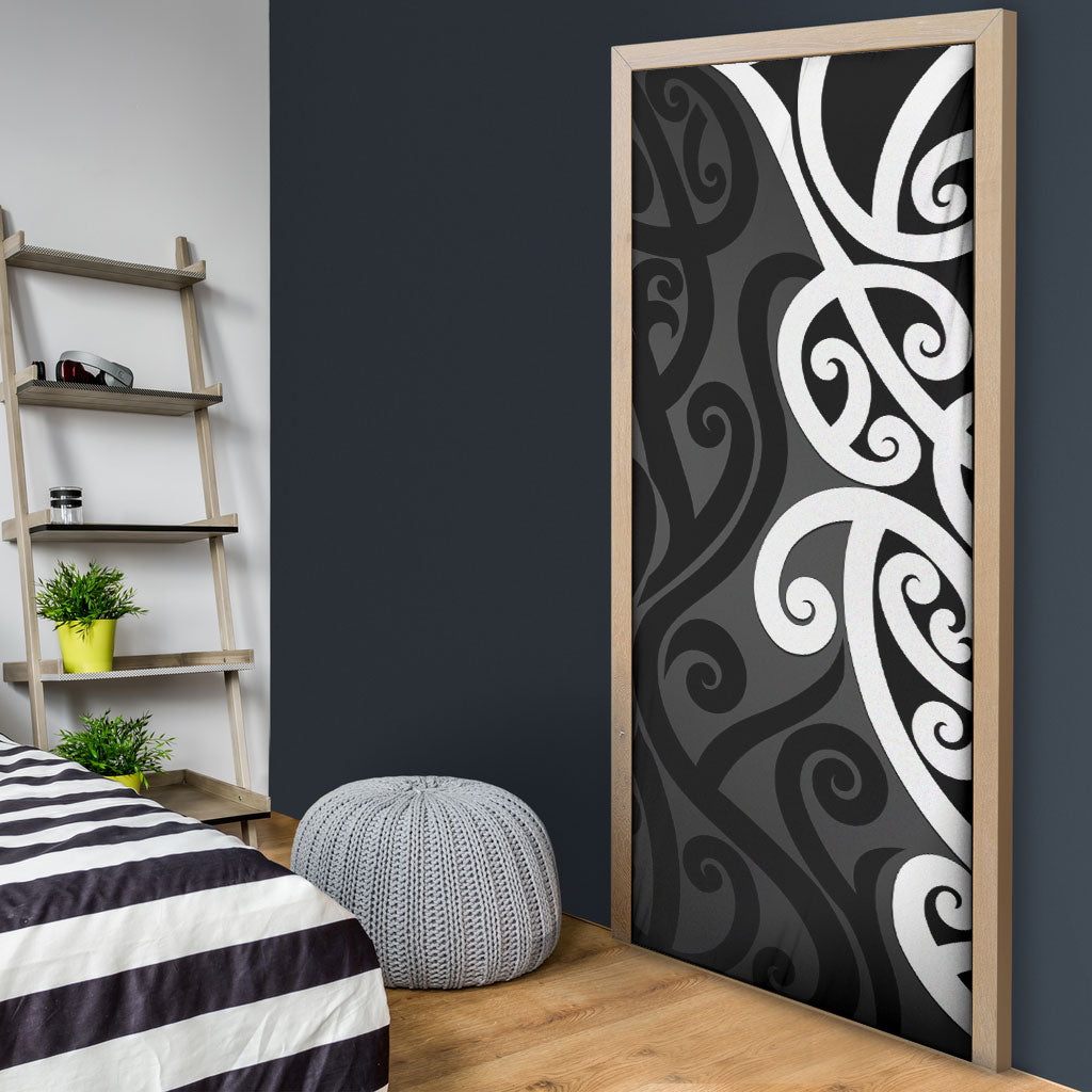 Lil Pakeha Lil Maori New Zealand Door Cover Kiwi Proud Mangopare Pattern