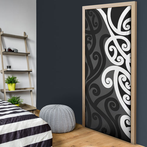 Lil Pakeha Lil Maori New Zealand Door Cover Kiwi Proud Mangopare Pattern