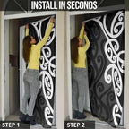 Lil Pakeha Lil Maori New Zealand Door Cover Kiwi Proud Mangopare Pattern