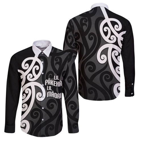 Lil Pakeha Lil Maori New Zealand Family Matching Off Shoulder Maxi Dress and Hawaiian Shirt Kiwi Proud Mangopare Pattern