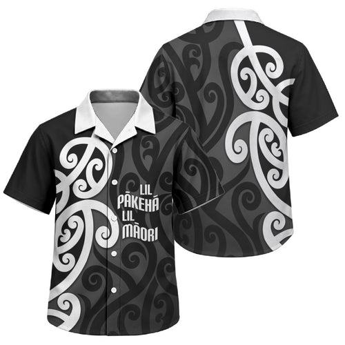 Lil Pakeha Lil Maori New Zealand Family Matching Tank Maxi Dress and Hawaiian Shirt Kiwi Proud Mangopare Pattern